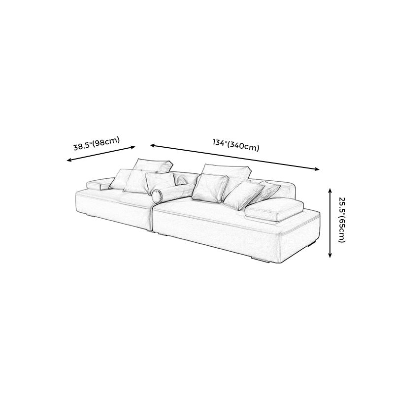 Übergangs modernes fleckbeständiges Sofa mit Störkissen 25,6 "H Square Arm Sofa