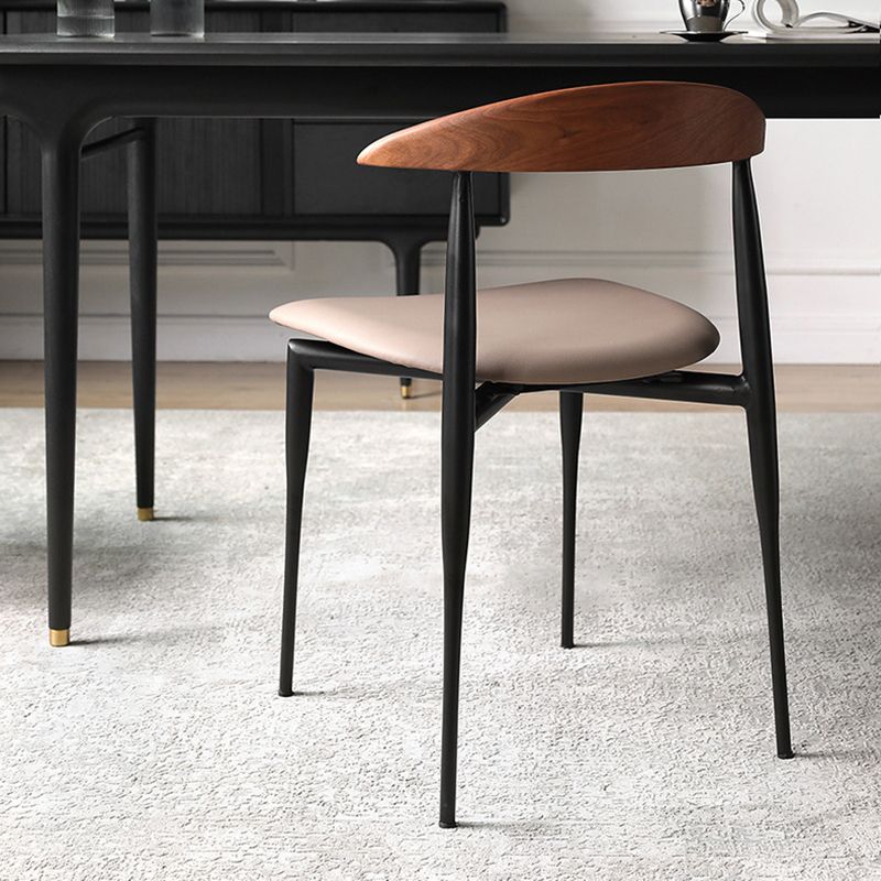 Industrial Style Side Chair Open Back Stackable Dining Room Chair