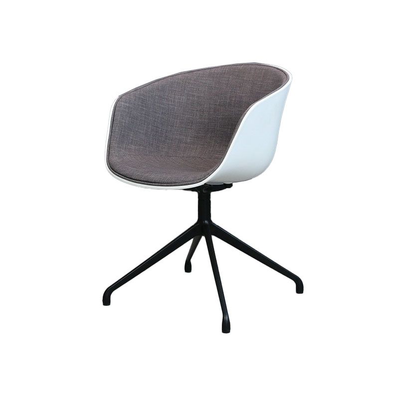 Silla de comedor de plástico giratoria con respaldo sólido moderno