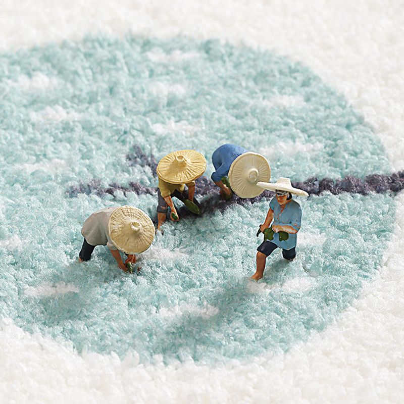 Pink Modern Rug Polyester Gradient Pattern Rug Washbale Rug for Home Decor