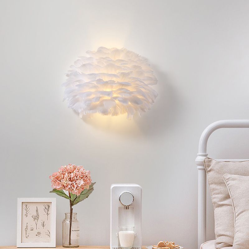 Demi-gobe blanc vers le bas léger nordique single plume rinter le mont Mince pour la chambre à coucher