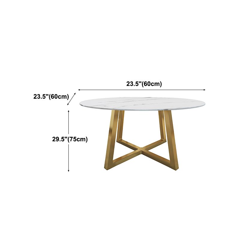 Modern Sintered Stone Dining Table Round Dinner Room Table for Dining Room