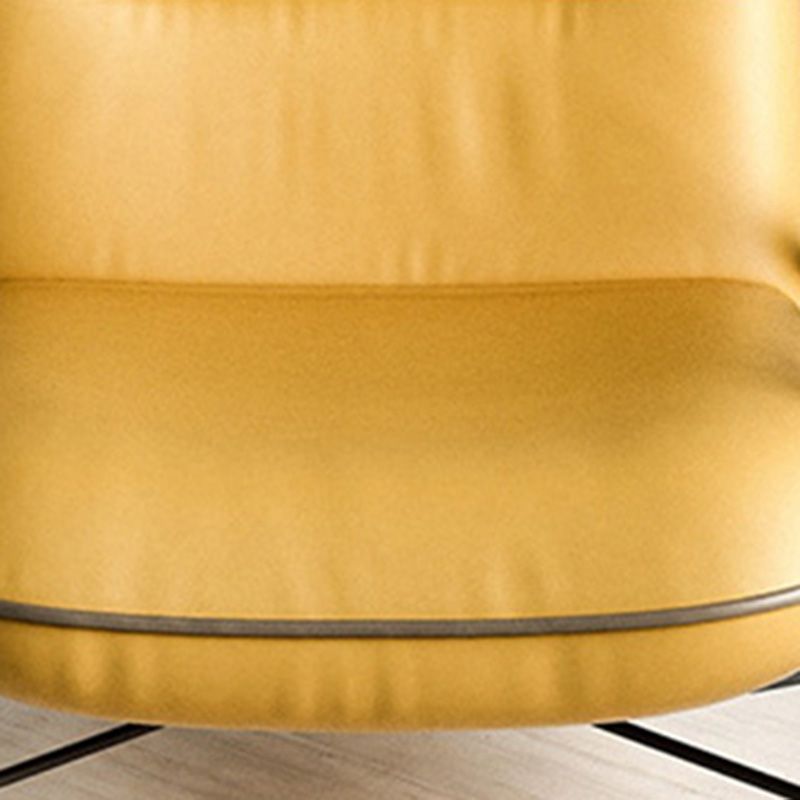 Contemporary Accent Armchair Modern Upholstered Accent Chair in Yellow