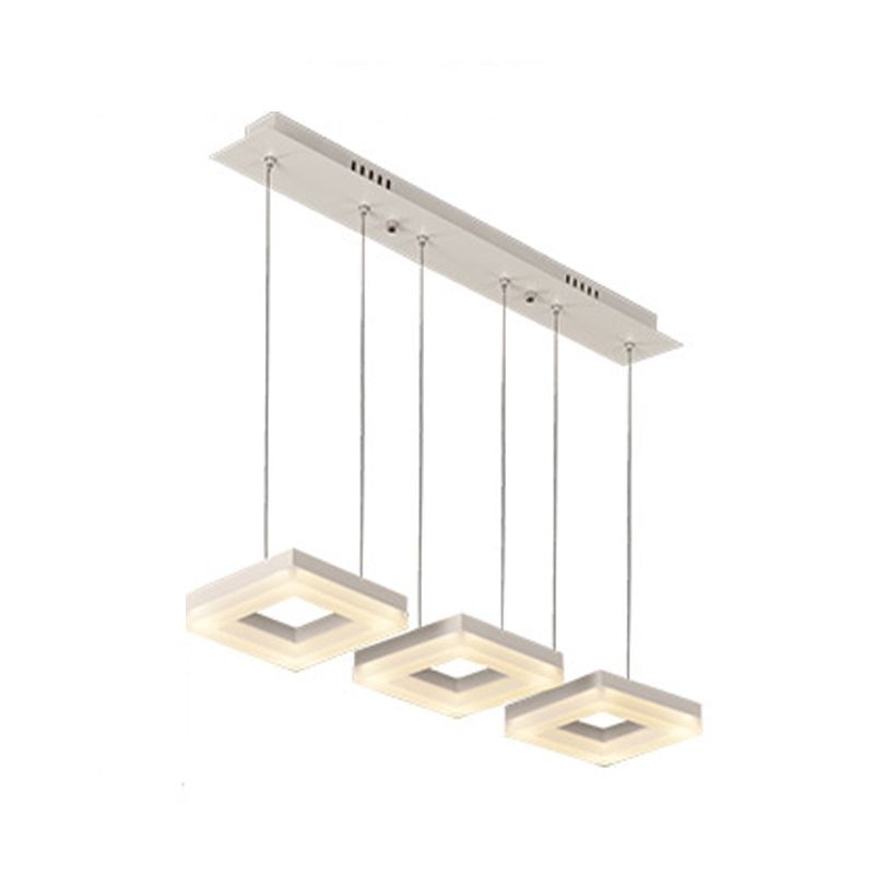 Modern Simplistic Hanging Lamp 3 Light LED Pendant Light for Living Room Dining Room