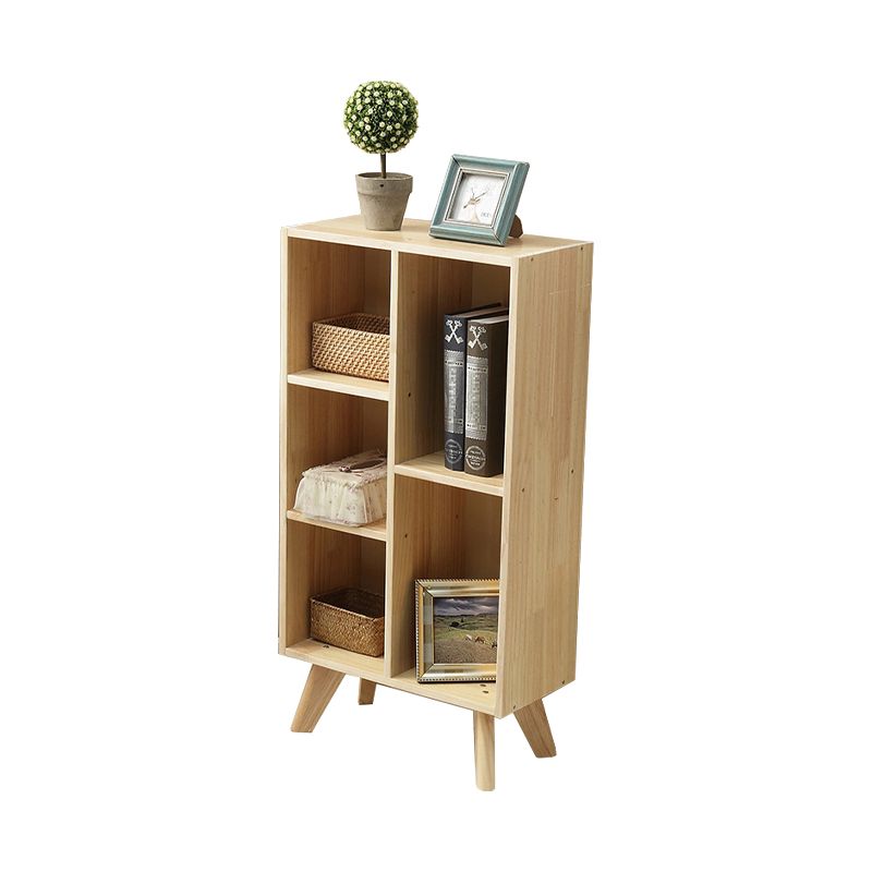 Modern Wooden Bookcase Standard Closed Back Bookshelf with Shelves