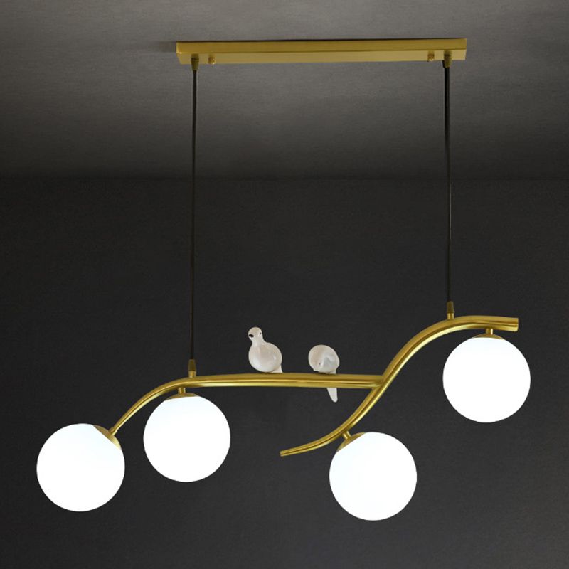 Modern Style Ball Shape Island Pendants 4-Lights Pendant Lights for Living Room