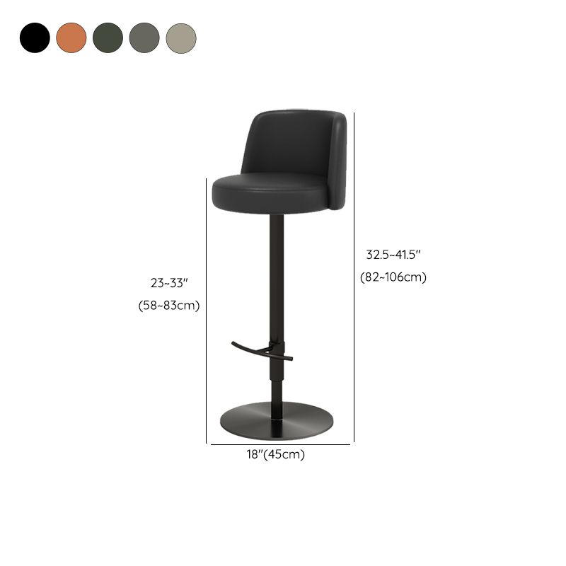 Glam Bar Stool Adjustable Height Counter Stool for Bristol with Swivel