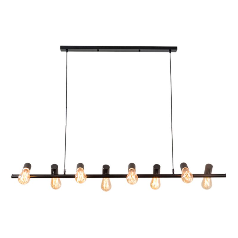 Industrial Style Iron Hanging Lamp Black Island Light Fixture for Dining Table