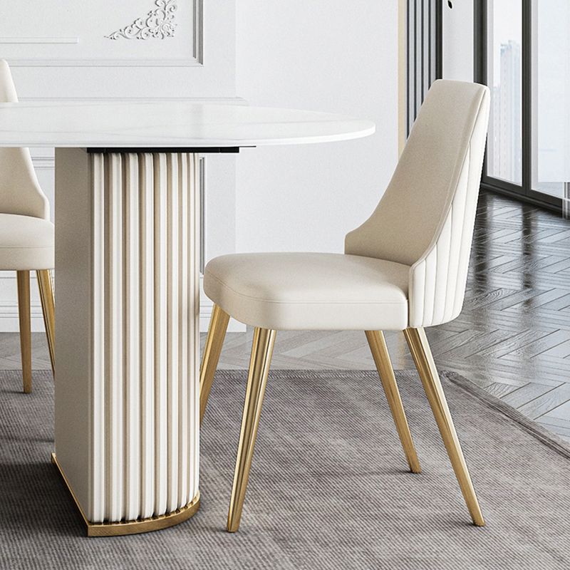 Glam Style Oval Sintered Stone Dining Set 1/4/5/7 Pieces Dining Set for Dining Areas