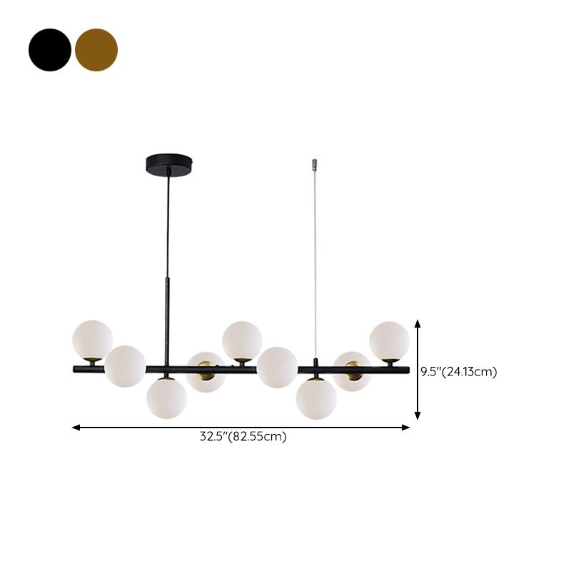 Nordic Glass Island Lighting Fixture Creative Pendant Light for Dining Room