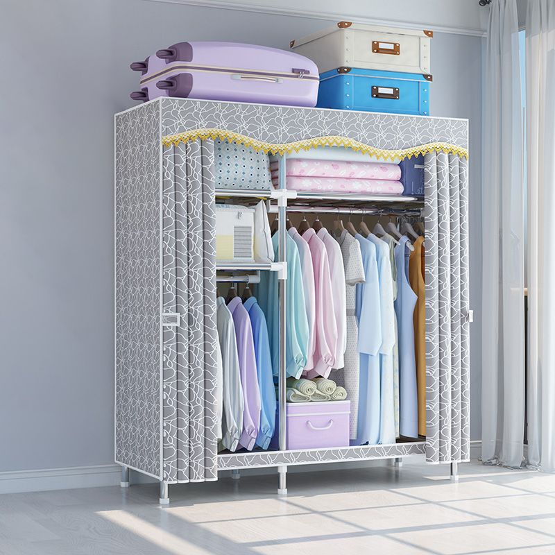 Modern Style Metal Wardrobe Bedroom Wardrobe Closet with Legs