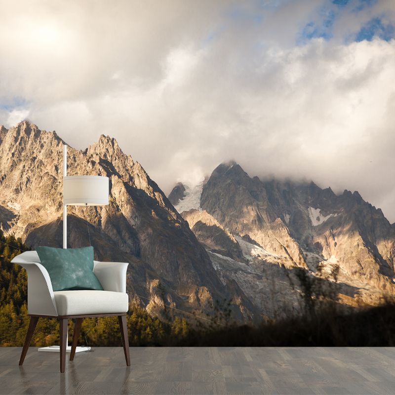 Mountain Wall Mural Decal Modern Sitting Room Wall Decor, Moisture Resistant