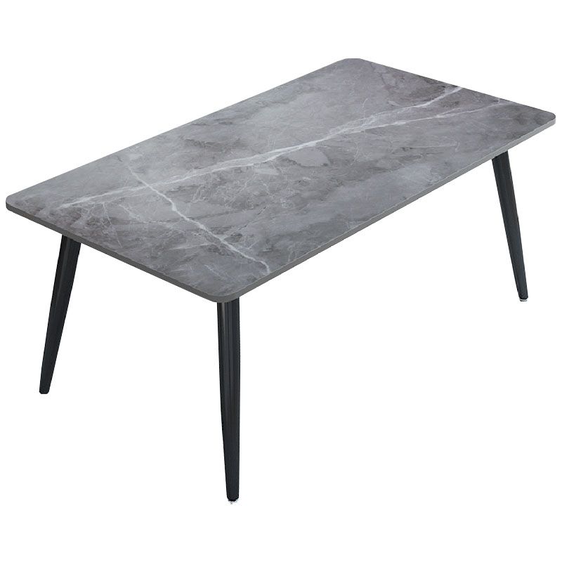 Dining Room Industrial Dinner Table Rectangle 4 Legs Dining Table