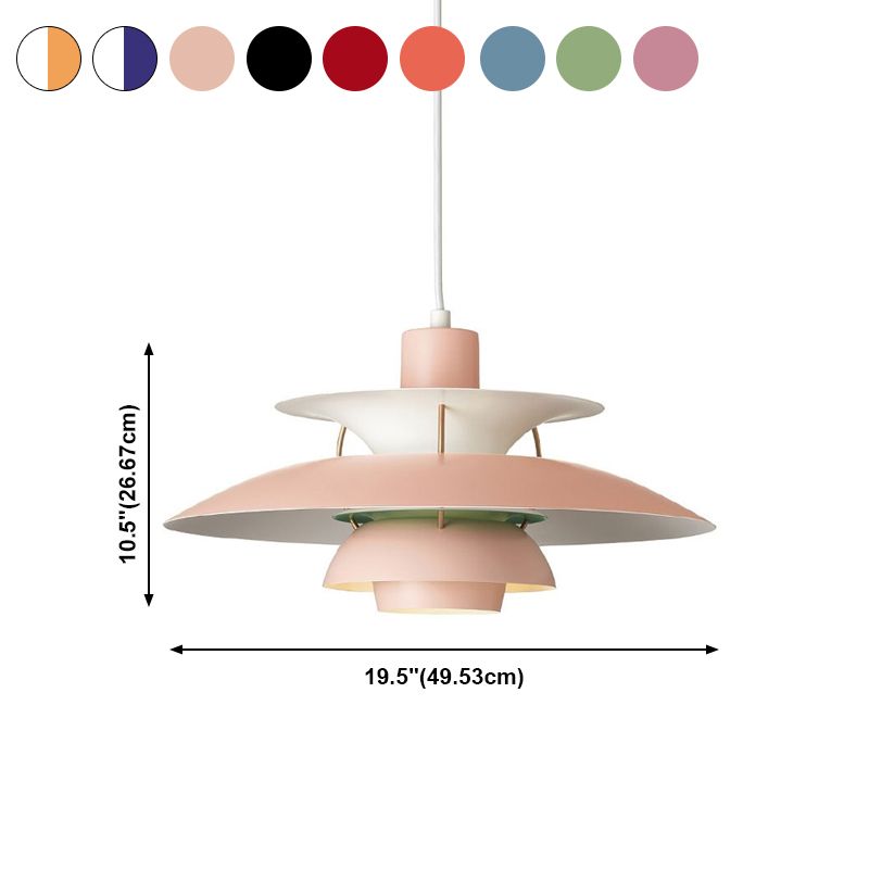 Éclairage pendentif en couches nordiques Métal 1