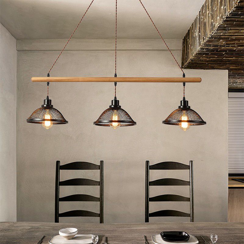 Bowl Island Lighting Fixtures Industrial Metal Pendant Lighting for Restaurant