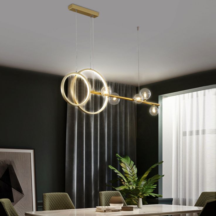 Modern Lighting Chandelier Linear Island Lighting Hanging Island Lights Glass Island Pendants