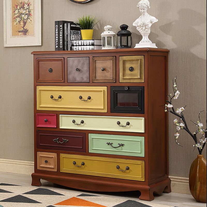 Nautical Bedroom Wooden Storage Chest Vertical Chest with Drawers