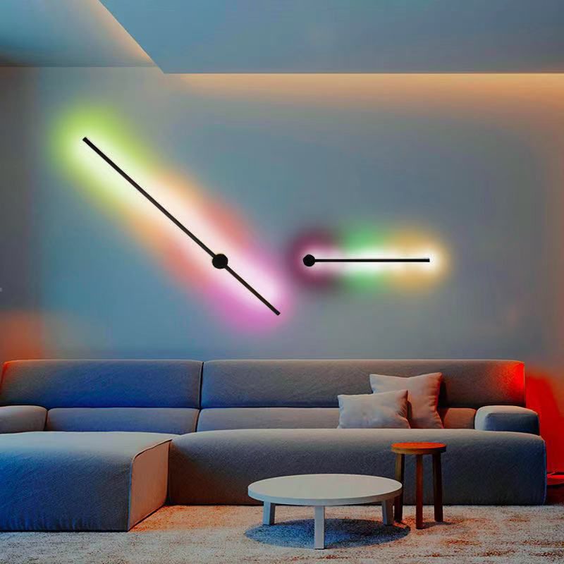 Moderne minimalistische stijl lineaire LED -wand gemonteerd verlichtingsarmatuur aluminium wand sconce verlichting voor woonkamer