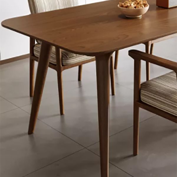 Medieval Modern Ash Wood Table Rectangle Table with 4 Legs for Home