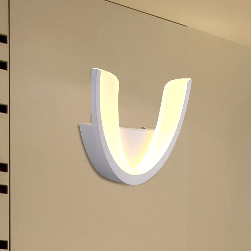 Iluminación de pared geométrica lámpara de pared blanca de acrílico led blanco en luz cálida/blanca