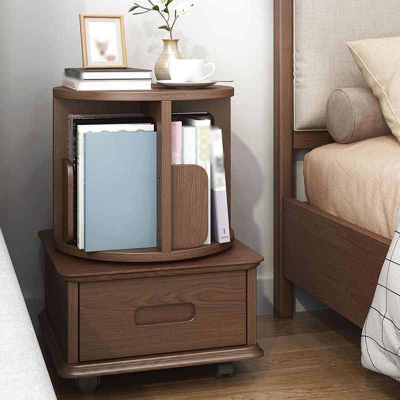 Contemporary Style Bookcase Closed Back Solid Wood Bookshelf for Home Office