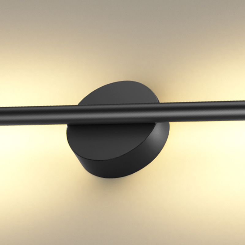 Modern Style Linear Shape Wall Sconce Metal 2 Light Wall Lighting for Living Room