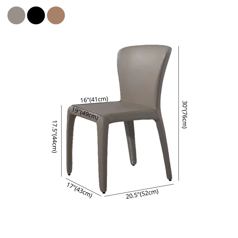 Silla auxiliar de comedor de metal de estilo contemporáneo, sillas laterales sin brazos para cocina