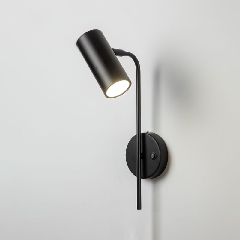 Nordic Style Metal Wall Light Cylinder 13.5" High Reading Wall Sconce for Bedroom