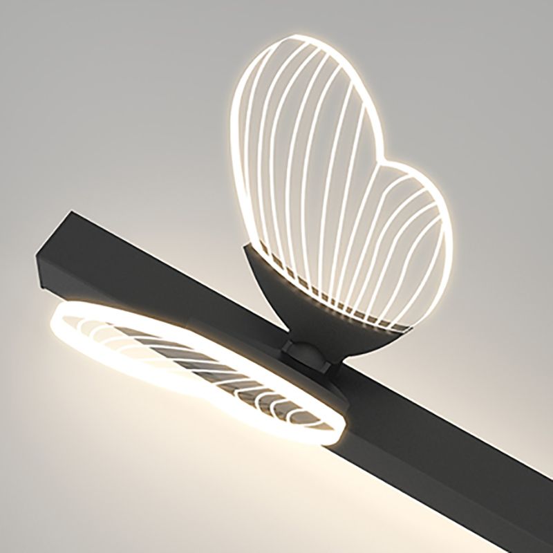 Linear Shape Metal Wall Lights Modern Style 2 Light Wall Mounted Light Fixtures