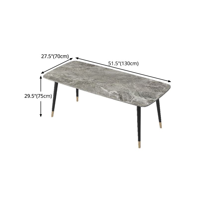 Nordic 1/2/3/5/7 Pieces Dining Set with Sintered Stone Table and Leather Chairs Dining Set