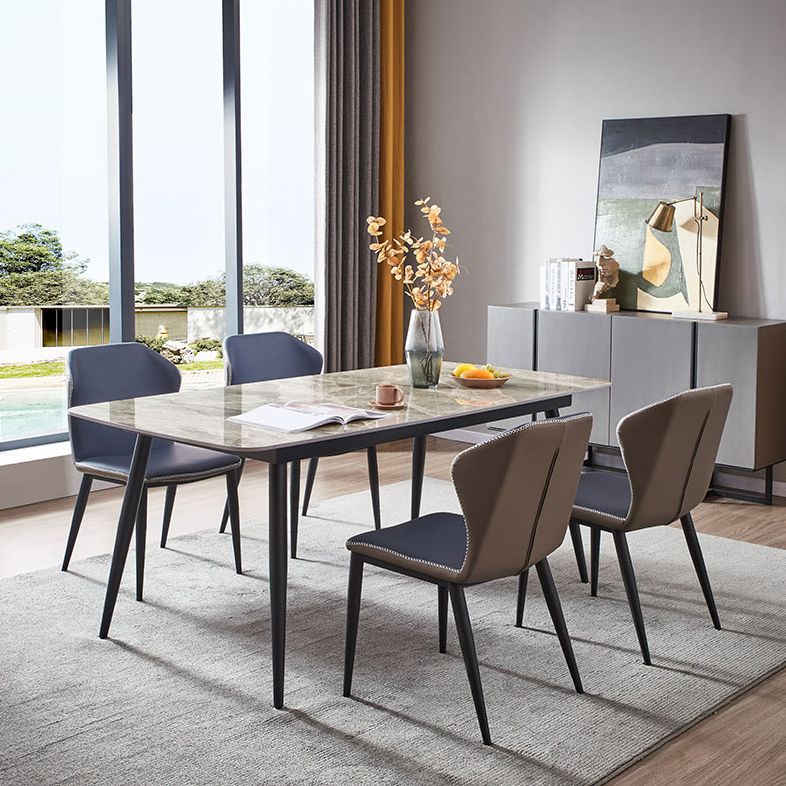 Modern Kitchen Sintered Stone Dining¬†Set with Standard Height Dining¬†Room¬†Table¬†Set