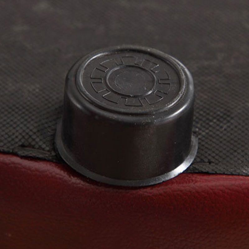 Wine Red Round Pouf Leather Color Piece Pouf for Drawing Room