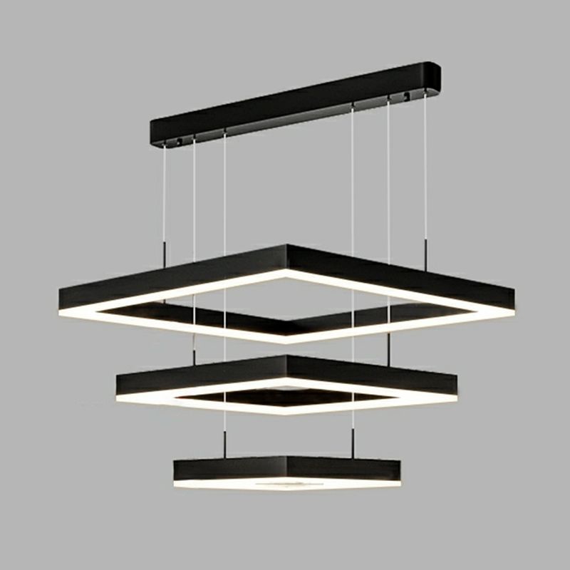 Modern vierkante kroonluchter verlichtingsarmaturen metaal kroonluchter licht