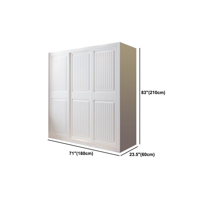 White Engineered Wood Wardrobe Cabinet Modern Wardrobe Armoire