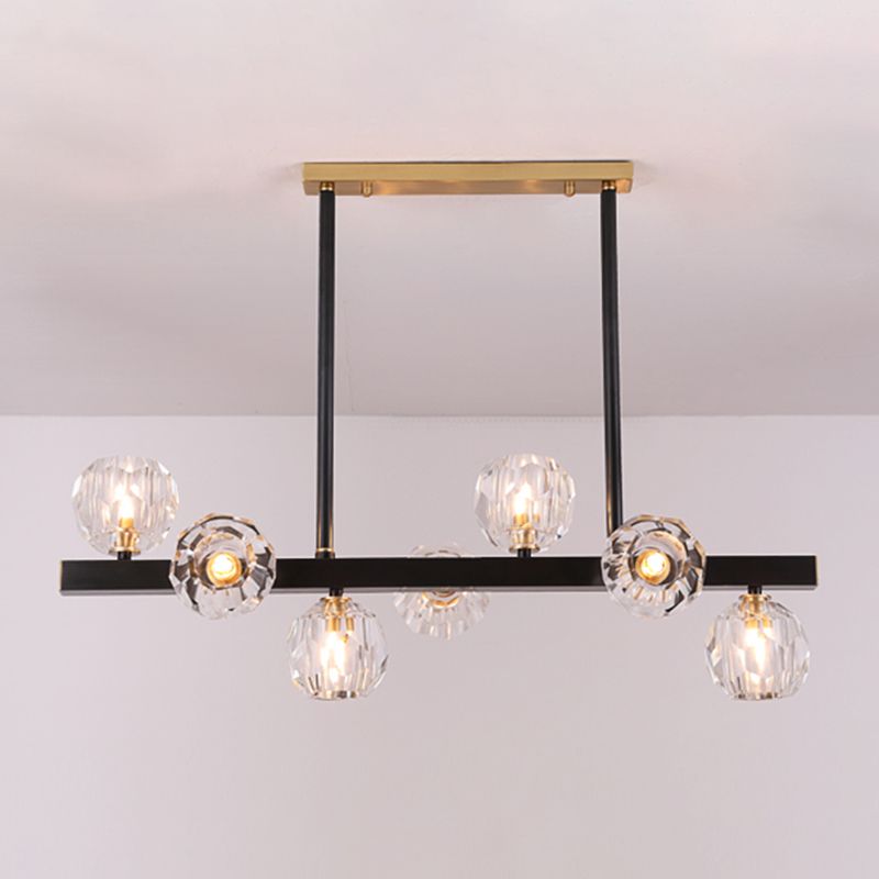 Luces colgantes de domo de estilo moderno luces colgantes de vidrio transparente