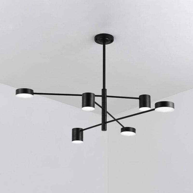 Metal Geometric Shape Chandelier Modern LED Chandelier Lamps for Bedroom