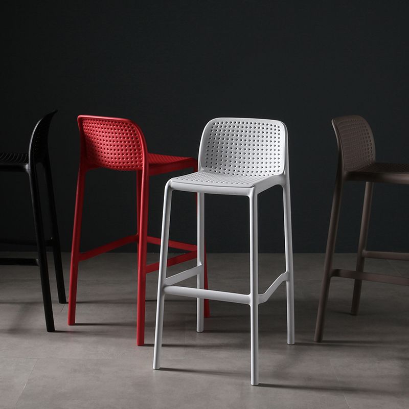 Nordic Bar-stool Plastic Counter Bar Stool for Kitchen Bar with Plastic Legs