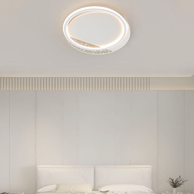 Modern Ceiling Light White LED Ceiling Mount Light with Acrylic Shade for Bedroom
