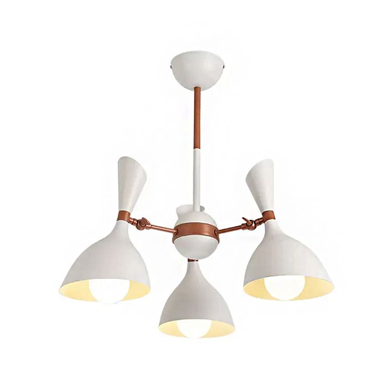 Living Room Kindergarten Pendant Light Metal Contemporary Monochrome Chandelier