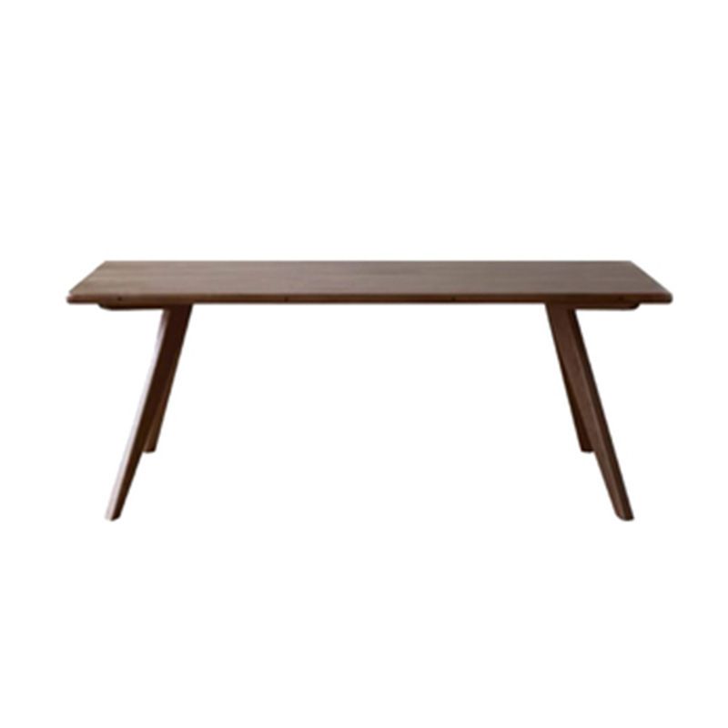 Rectangle Brown Base Dining Table Modern Pine Table for Kitchen