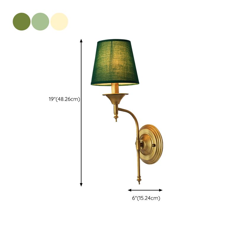 Modernism Fabric Shade Wall Mounted Sconce 1-Light Wall Lighting for Foyer