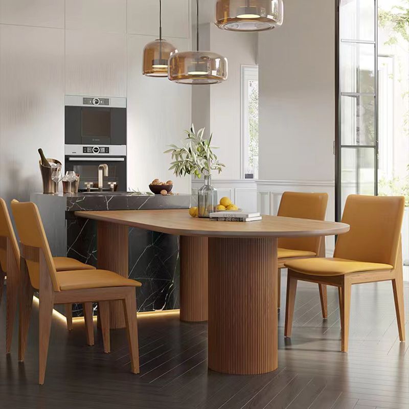 Modern Brown in Solid Wood Counter Table Specialty Dining Table for Kitchen