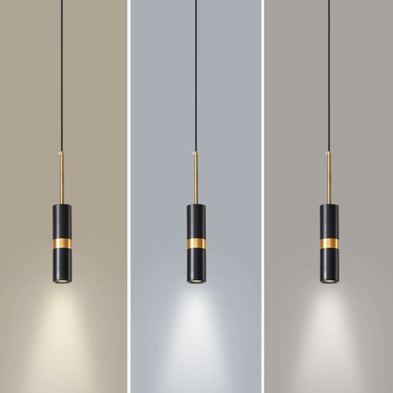 Simple Island Light Dining Room Modern Cylindrical Shade Chandelier Light Fixture