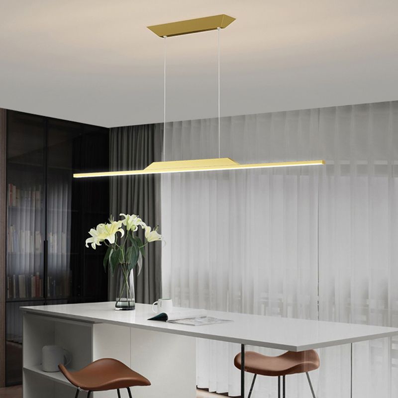 Linear Island Lighting Modern Kitchen Island Lighting Metal 1 Light Island Chandelier