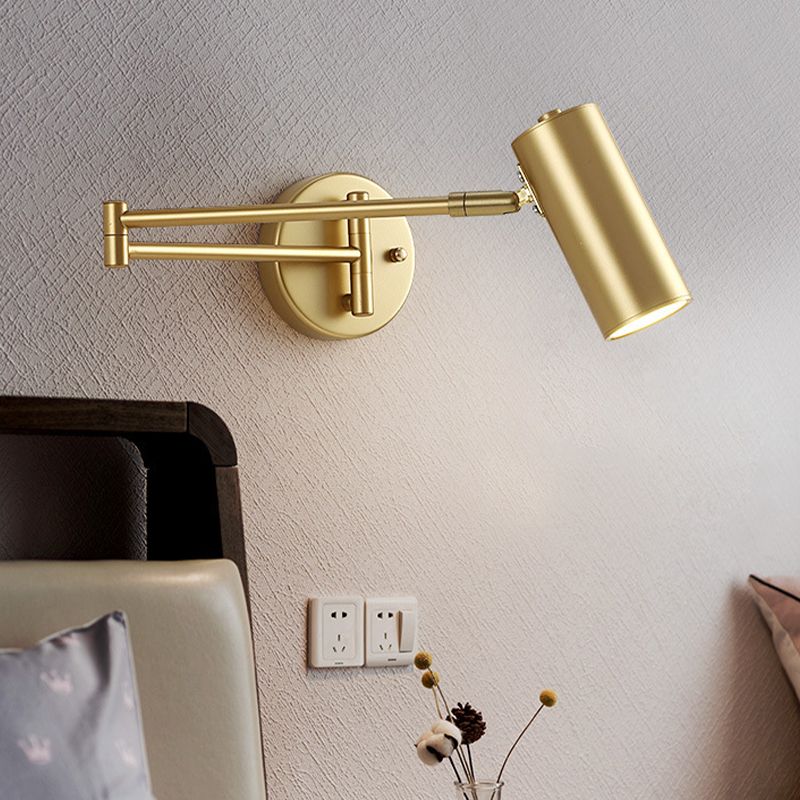 Metal Cylinder Wall Light Sconces Minimalism 1 Light Wall Mounted Lamp