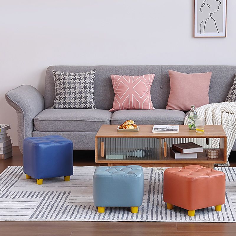 Modern Standard Pouf Water Resistant Square Cube for Home Decor