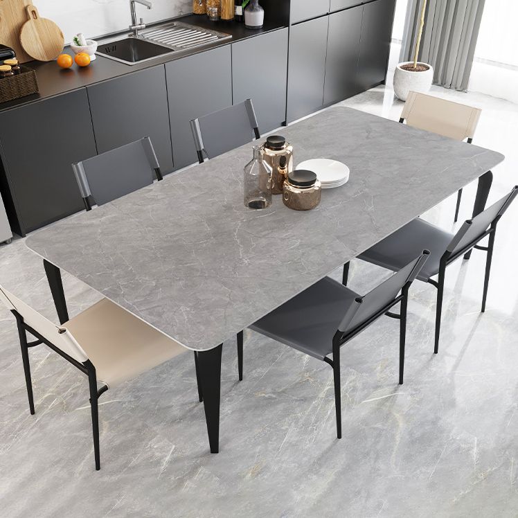 Modern 1/4/5/7 Pieces Rectangle Dining Set Sintered Stone Top Dinette Table Set