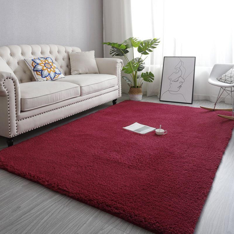 Modern Living Room Rug Multi Color Solid Color Area Carpet Synthetics Anti-Slip Machine Washable Indoor Rug