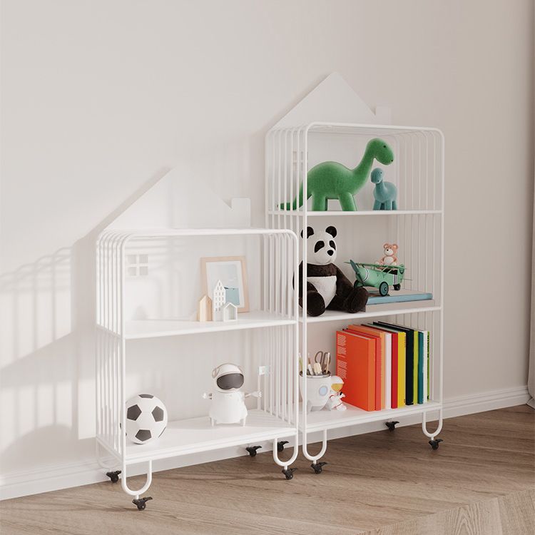 11" Wide Contemporary Bookshelf Open Back Shelves Included Iron Bookcase