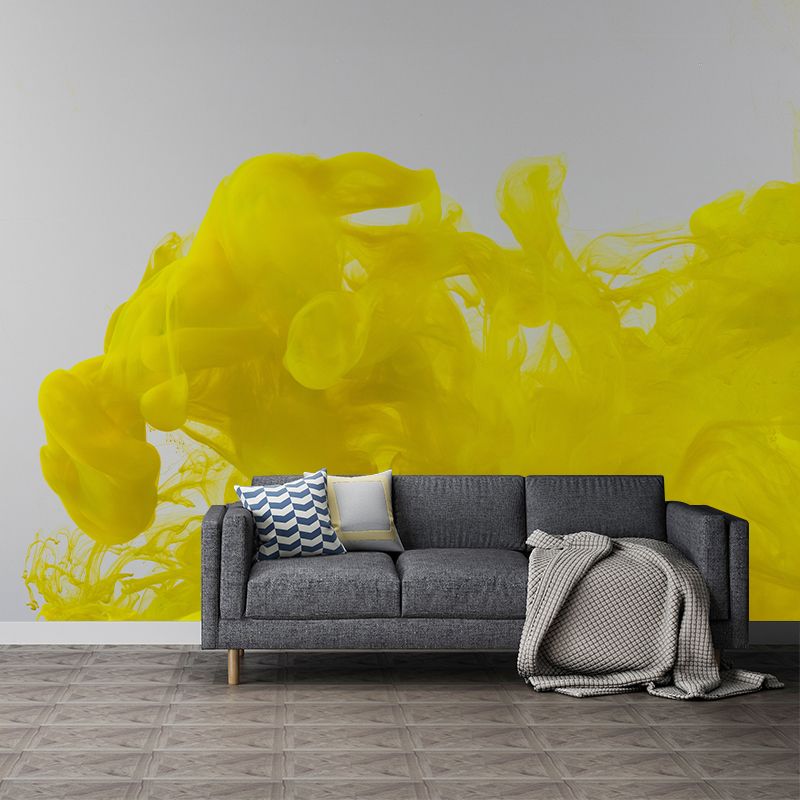 Ink Abstract Contemporary Water Resistant Wall Covering for Sleeping Room